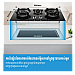 Midea Build-In/Stand Gas Stove Model MG88G3SKH (Mirror Body,Build-in or Stand,Three Head)